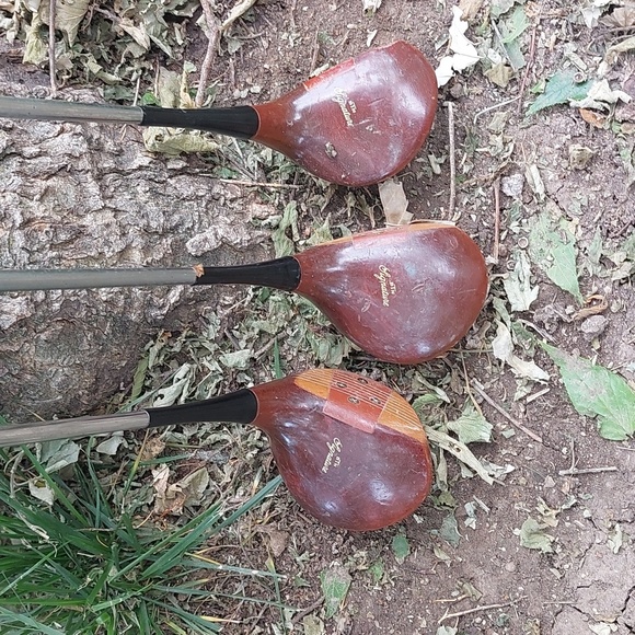 Vintage set of Burke Woods; 1, 2, 3 woods - Picture 2 of 9